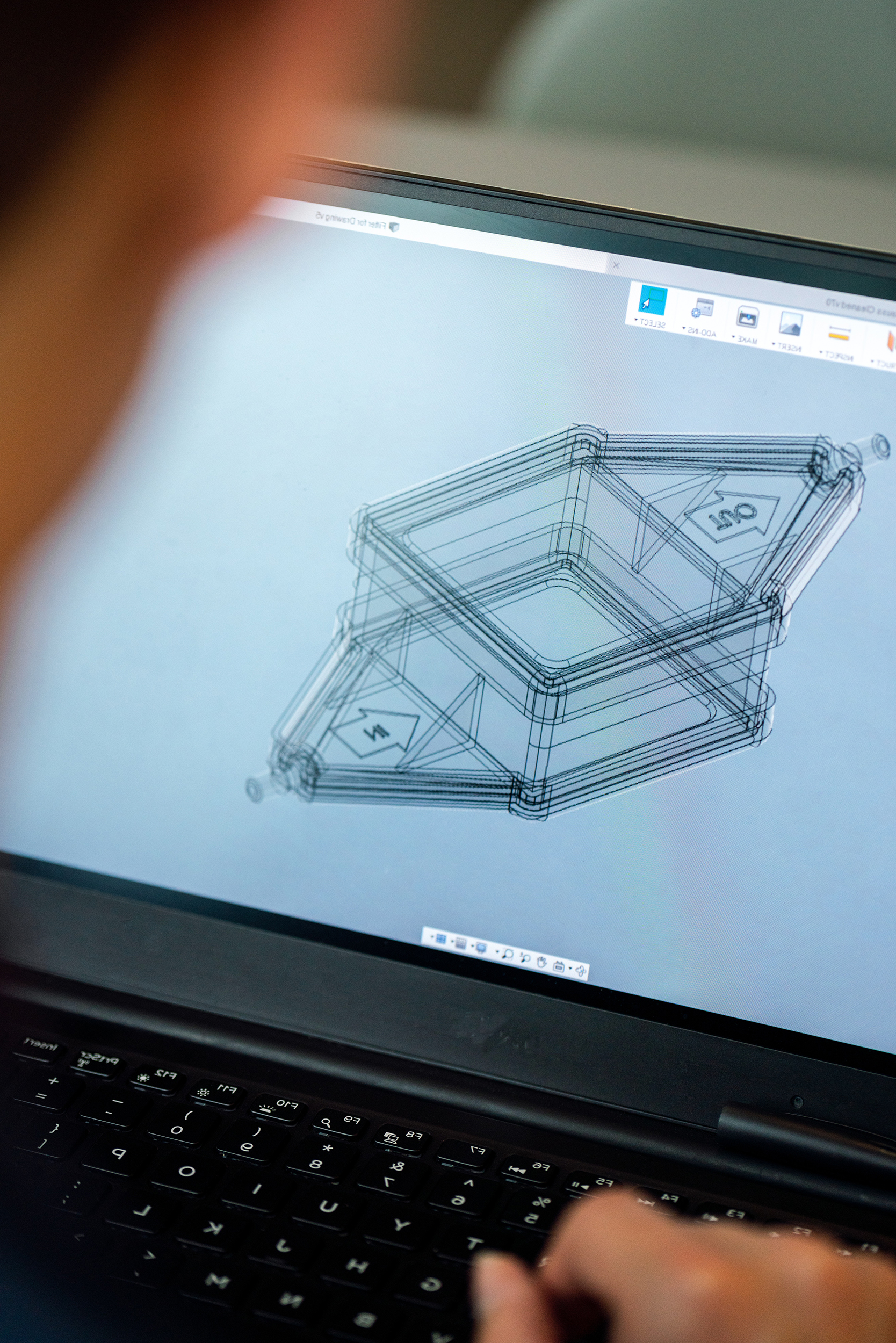 CAD Design on a computer screen